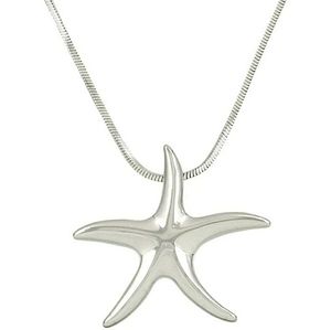 Starfish Pendant Necklace Rhinestone Crys Rhodiom